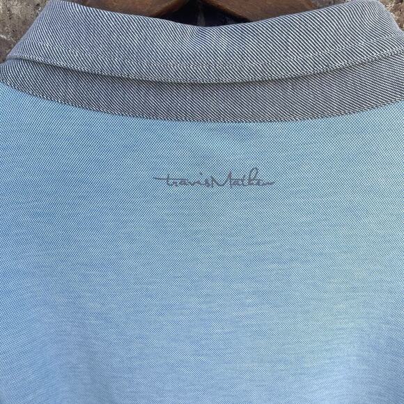 Texas A&M Football Polo Travis Mathew Baby Blue Polo Aggies Block T Golf Shift - Picture 6 of 8